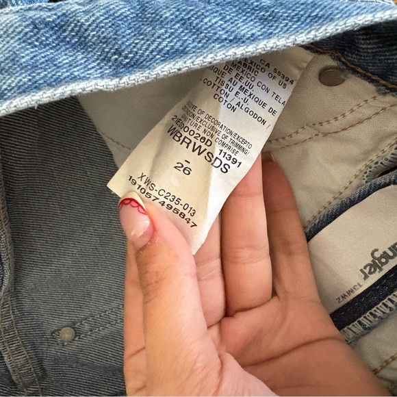 Vintage Wrangler Blue Distressed Cutoff Denim Shorts - Picture 5 of 5